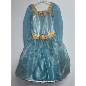 Disney Store Brave Merida Costume Dress Girls Size 5 6 Halloween Long Sleeve